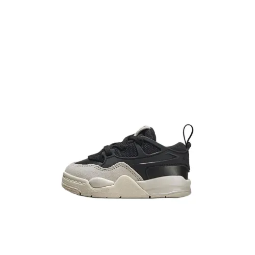 Infant And Toddler Jordan Air Джордан 4 Противоскользящая Устойчивая к истиранию Низкий Топ Обувь для малышей Черный