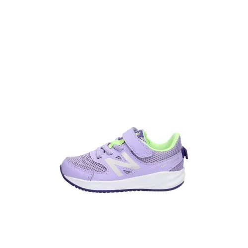 New Balance NB 570 V3 Bungee Кружево Низкий Топ Обувь для малышей Фиолетовый Белый Infant и Toddler