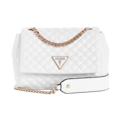 GUESS Полиуретан Портативный Сумка через плечо Сумка на плечо Мини Женская Белая