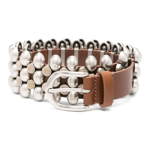 ISABEL MARANT Цинковый сплав Кожаные ремни Женские Умбра Ширина 3 см