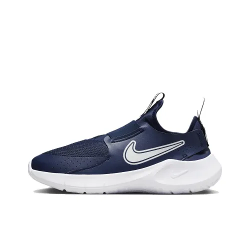 Nike Flex Runner 3 Детская беговая обувь Низкий топ Белый Синий Школьный возраст