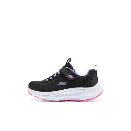 Skechers Kids Дышащие Низкие Кеды Детские Беговые Кроссовки Черные Малыш