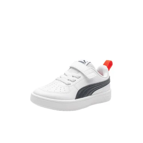 PUMA Rickie Детские Скейтбординги Низкие Кеды PUMA Белый/Твидовый Синий Для Дошкольников