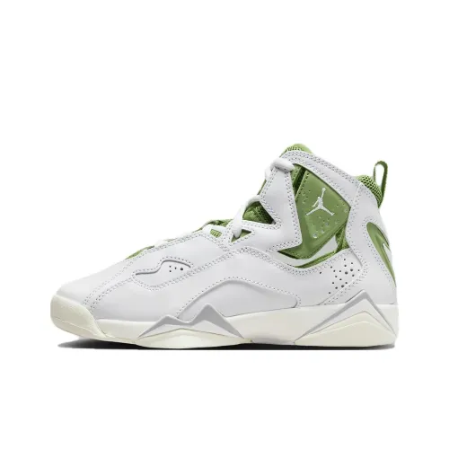 JORDAN True Flight Детские баскетбольные кроссовки Высокий верх Белый Зеленый Унисекс