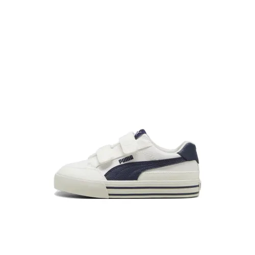 PUMA Court Classic Collection Детские Скейтбординги Низкие Топы Экрю/Черный Для Детей Дошкольного Возраста