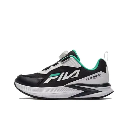 FILA KIDS Противоскользящий устойчивый к истиранию низкий топ детские беговые кроссовки черный синий белый подростки