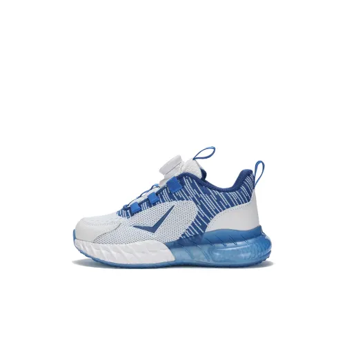 PONY Амортизация и Дышащий Низкий Топ Детские Беговые Кроссовки Белый Синий Малыш