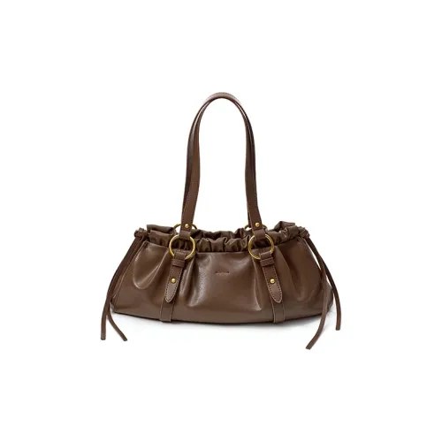 Simedin Сумка из коровьей кожи с синтетической кожей через плечо обычная женская кофейного цвета