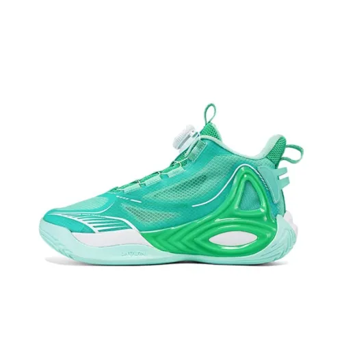 361°KIDS Противоскользящие устойчивые к истиранию амортизирующие низкий топ детские баскетбольные кроссовки зеленый белый для подростков