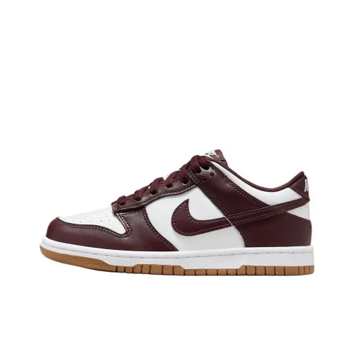 Nike Dunk Детские Скейтбординги Низкий Топ Умбра Белый Унисекс