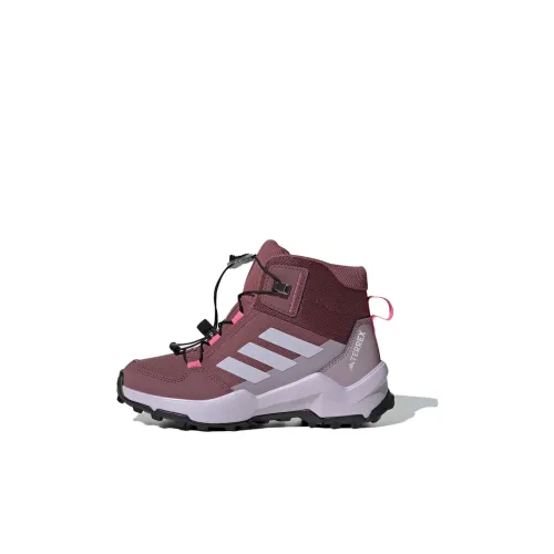 Adidas Slip-resistant Abrasion-resistant MID Топ Детская Туристическая Обувь Красный Детский