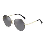 Черная золотая оправа с градиентными серыми линзами