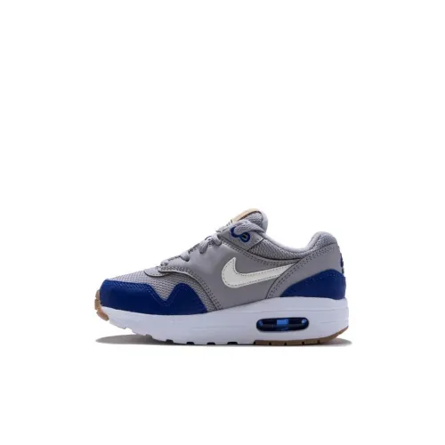 Nike Air Max 1 Low Топ Детские беговые кроссовки Серо-голубой для детей 3-7 лет