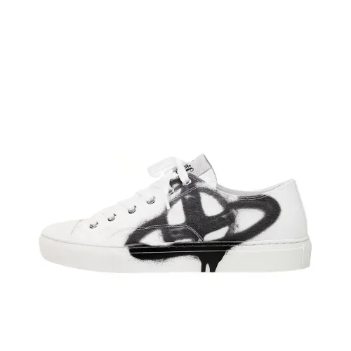 Vivienne Westwood Canvas Shoes Low Top White Women's