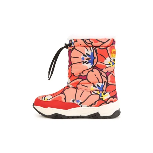 KENZO Детские утепленные сапоги красного цвета Kids