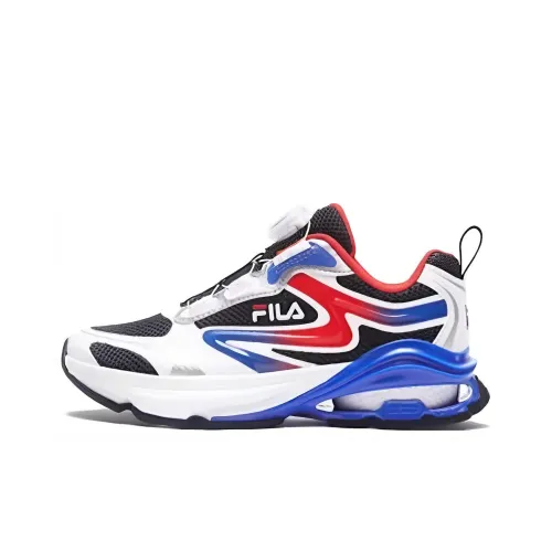 FILA KIDS Противоскользящие амортизирующие и дышащие детские беговые кроссовки с низким верхом черные красные синие