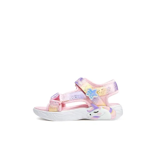Skechers Kids Slip-Resistant Shock Absorbers Children's Sandals Pink Kids Skechers Kids Скользящие противоударные амортизаторы Детские сандалии Розовые Детские