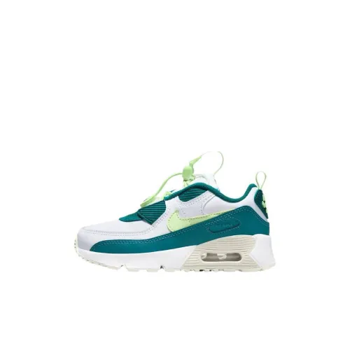 Nike Air Max 90 Toggle SE Устойчивый к истиранию Низкий Топ Детские Лайфстайл Обувь Белый Зеленый Для детей от 3 до 7 лет