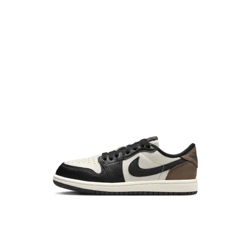Jordan Air Jordan 1 Anti KICK Low Топ Детские баскетбольные кроссовки Темно-кофейный для детей 3-7 лет