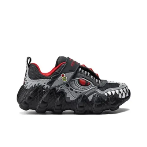 Skechers Kids Casual Low Top Черный Серый Красный Школьный