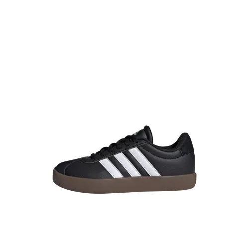 Adidas Vl Court 3,0 Low Топ Детские Скейтбординги Черный Белый Детский
