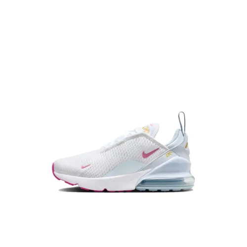 Nike Air Max 270 Амортизация Kids Lifestyle Shoes Белый Синий Розовый Детский
