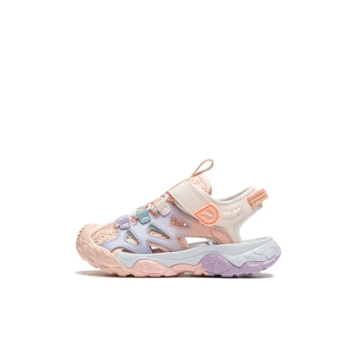 LINING YOUNG Sports Life Collection TREASURE совместная линия Hunt 2 Children's Sandals Orange Pink Purple Детские