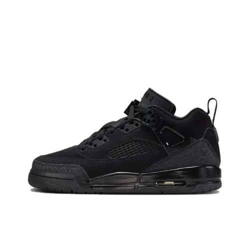 Джордан Spizike Slip-resistant Abrasion-resistant Low Top Детские баскетбольные кроссовки Black
