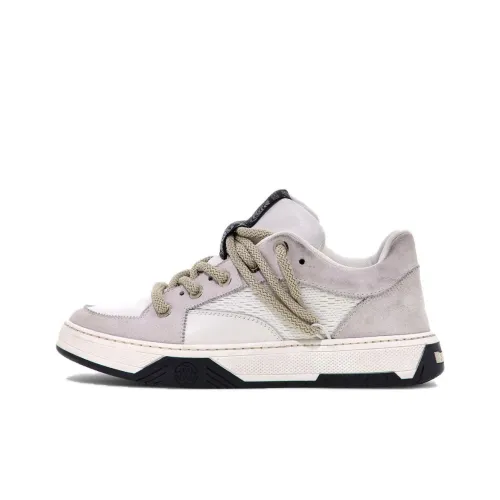 Roberto Cavalli Низкие кроссовки для скейтбординга Мужские Белый Фиолетовый