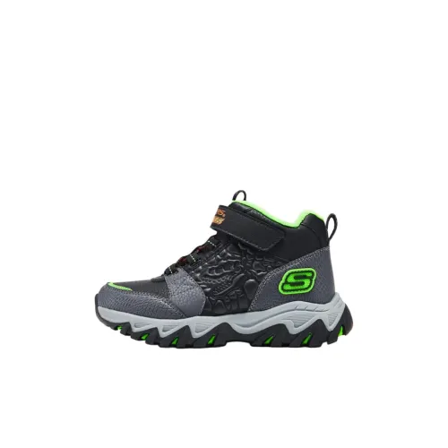 Skechers Kids Мальчики противоскользящие устойчивые к истиранию термические высокие ботинки для активного отдыха для детей черные и зеленые детские