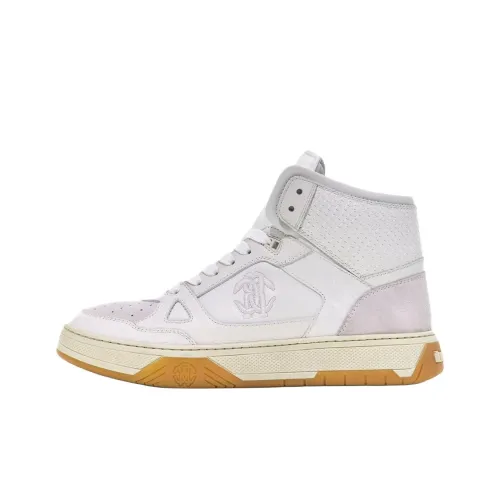 Roberto Cavalli Высокие Кроссовки для скейтбординга Мужские Белые