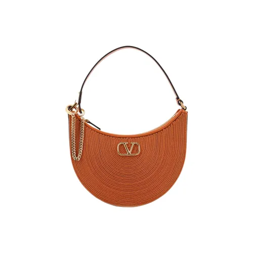 Valentino Кожа Одно Плечо Сумка Мини Женская Коричневая
