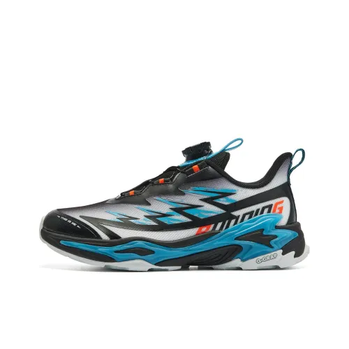 QIAODAN Большая Медведица 2 Противоскользящий Устойчивый к истиранию Низкий Топ Детская Беговая Обувь Черный Синий Белый