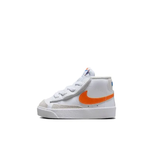 nike Blazer Anti KICK И Аbrasion Resistant MID Топ Обувь для малышей Белый оранжевый синий Infant And Toddler