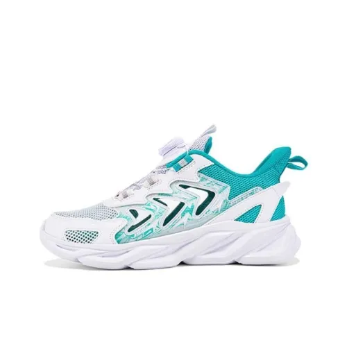 361°KIDS Противоскользящие амортизаторы низкого профиля Детская беговая обувь Белый Зеленый Подростки