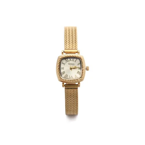 NANGL Кварцевый механизм Часы Женские Золотистый циферблат