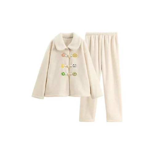 FENTENG FJ25940230 Экрю Женские Пижамные комплекты