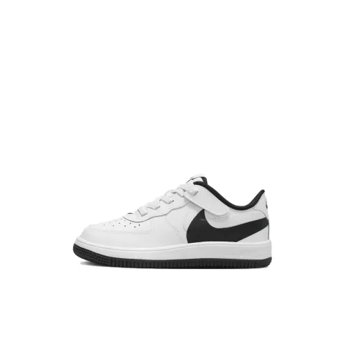 Nike Force 1 Low LV8 EasyOn Детские Скейтбординги Низкий Топ Черно-белая панда Для дошкольников