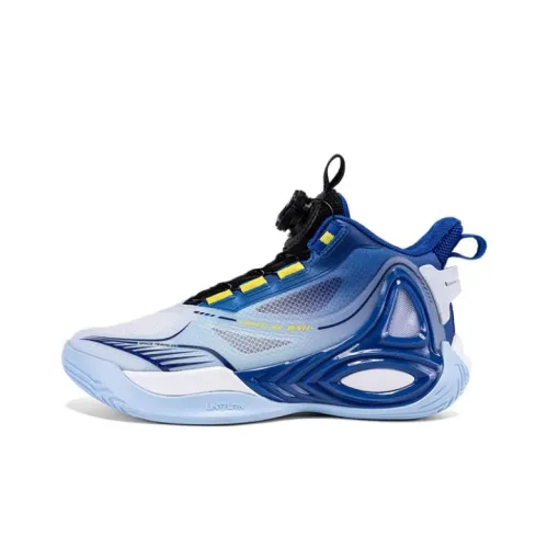 361°KIDS Противоскользящие амортизаторы низкий топ детские баскетбольные кроссовки синий белый