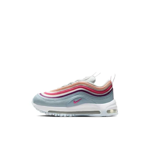 Nike Air Max 97 Устойчивый к истиранию Дышащие Детские Лайфстайл Кроссовки Синий Розовый Для детей 3-7 лет