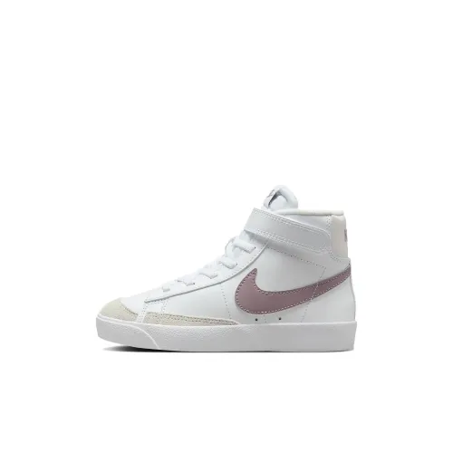 Nike Blazer Детские Скейтбординги Высокие Белые Призрачные Светло-фиолетовые Рудные Для Дошкольников
