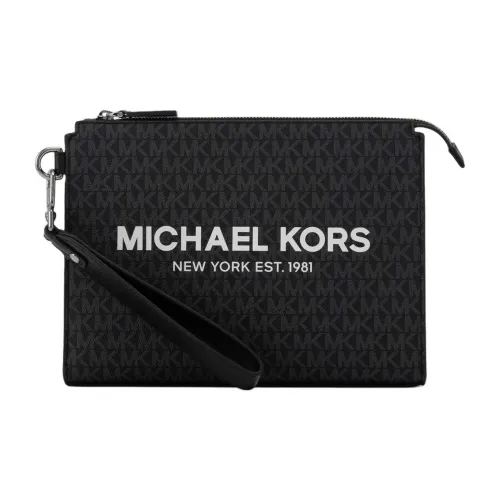 MICHAEL KORS MK Cooper Покрытый холст Клатч Большой Мужской Черный