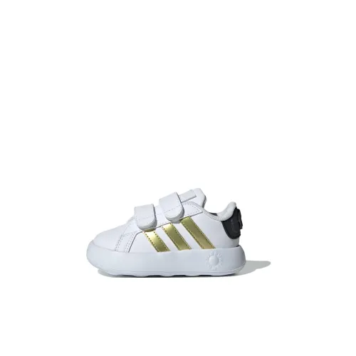 Adidas Star Wars GRAND COURT CF I Противоскользящий Низкий Топ Обувь для малышей Белый Золото Черный Infant And Toddler