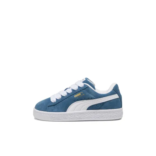 Предшкольный PUMA Suede Series XL Low Топ Детские Скейтбординги Сине-белый