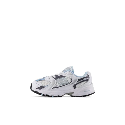New Balance NB 530 MR530 Устойчивая к истиранию Низкая Обувь для малышей Белый Серый Для младенцев и малышей