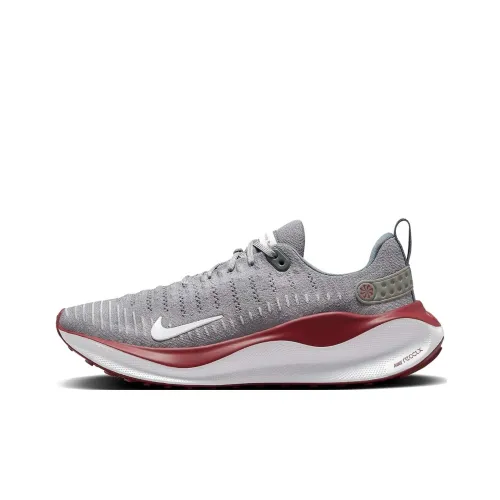 Nike React Infinity Run Flyknit 4 Slip-resistant Abrasion-resistant Low Top Casual Running Shoes Men's Cool Gray