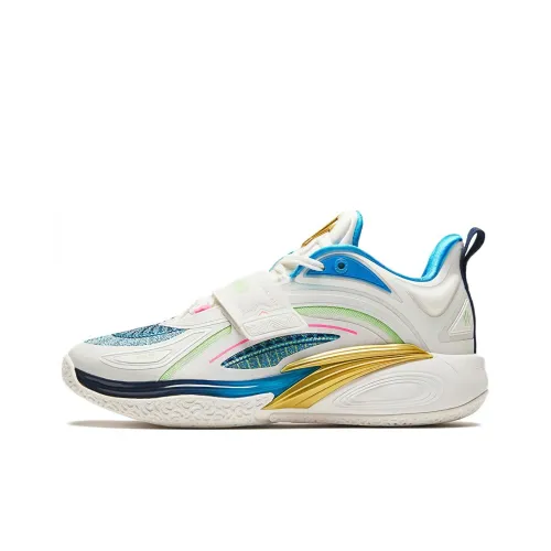 Antakids Owen Generation Амортизация Износостойкий Низкий Топ Детские Баскетбольные Кроссовки Белый Синий