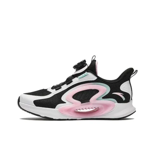 Antakids Chase the moon Rebound Дышащий Легкий Амортизация Низкий Топ Детские беговые кроссовки Черный Белый Розовый