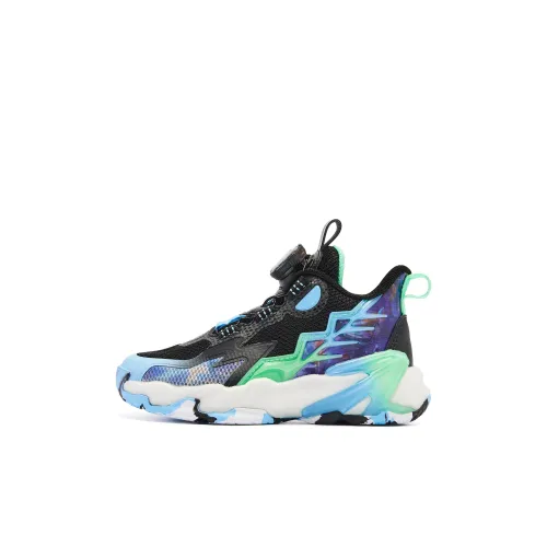 QIAODAN Basketball Collection Детские баскетбольные кроссовки MID Топ Черный Для дошкольников