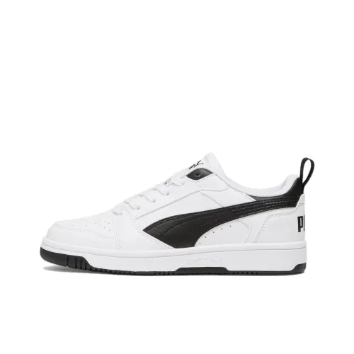 PUMA Rebound V6 Lo Low Топ Детские Скейтбординги Белый Черный